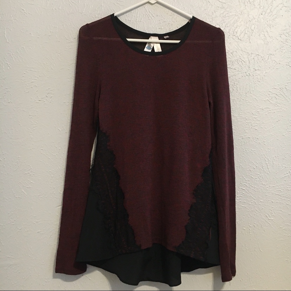 Society Girl Maroon Sweater